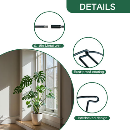Tiuire 30in Tall Heavy-Duty Plant Support Stakes, 6 Pack Adjustable Peony Cages & Supports for Outdoor Plants, Large Garden Plant Stakes for Peony, Tomato, Hydrangea with Extension Stakes