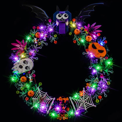 Hilighting Upgraded Led Light Kit Compatible with Lego Halloween Wreath Building Set, Lights Decoration Compatible with Lego 40825 (Model Not Included)