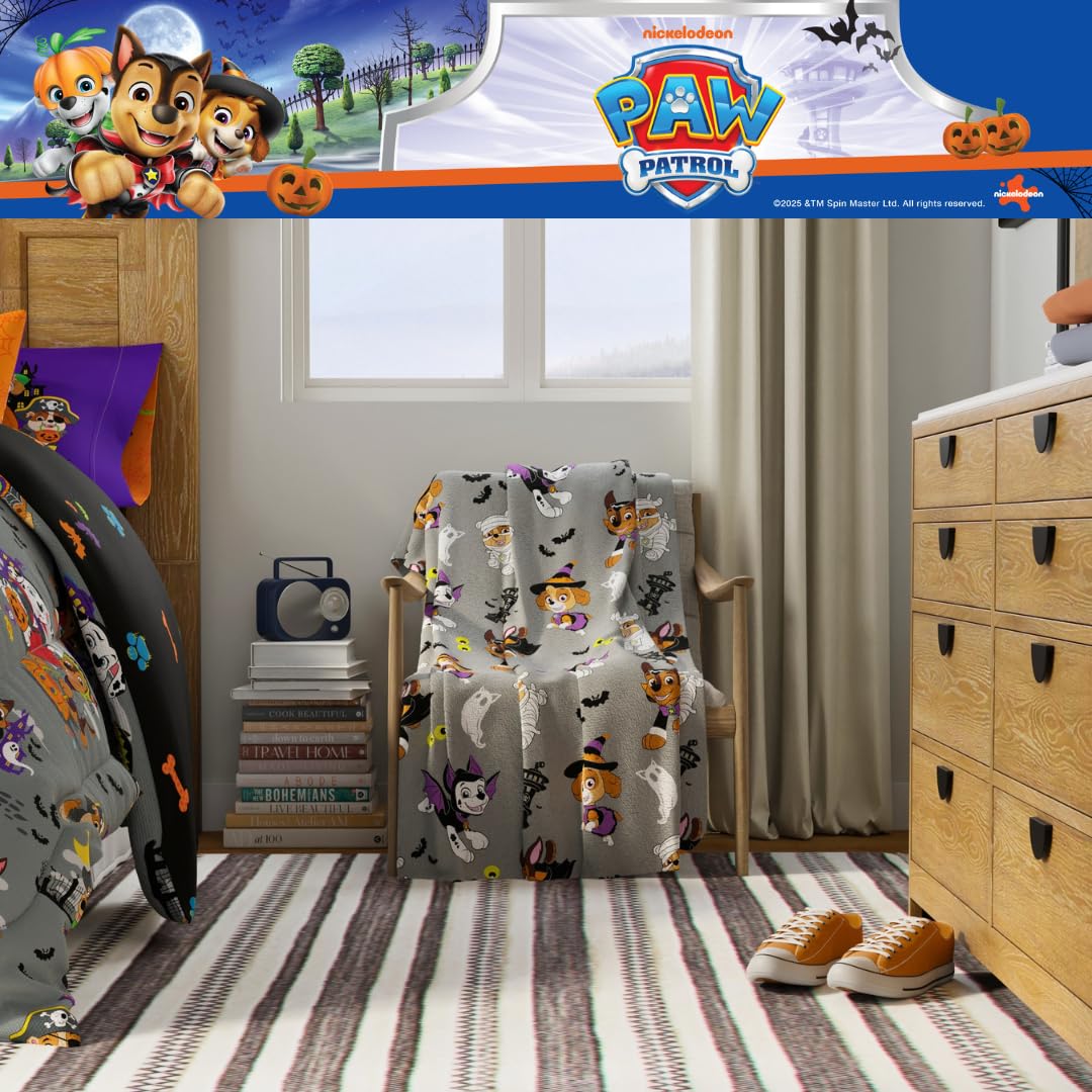 Franco Kids PAW Patrol Halloween Throw Blanket, Super Soft Cozy Plush Bedding, 50" x 70", (Officially Licensed Product)
