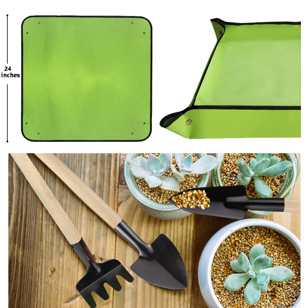 Succulent Tools Kit with Organizer Bag and Planting Operation Mat,Gardening Tool Set with Tote,Mini Succulent Garden Tool Kit Succulent Bonsai Planter Set Indoor Gardening,Miniature Indoor Planting