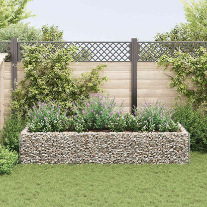 Gabion Raised Bed Silver Galvanized Steel 106.3 x 35.4 x 19.7 in, Gardening, Pots & Planters, 142556