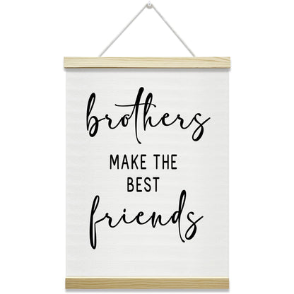Nopoben Brothers Poster Hanger Frame - Brothers Make the Best Friends, Kids Room Wall Art With Wooden Poster Hanger, Playroom Boys Bedroom Game Room Decor(12x16 Inches)-06