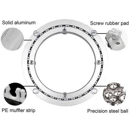 WSFDJX Turntable Bearing,Lazy Susan Turntable Swivel Base,(Ø20-80 Cm), Lazy Susan Round Turntable Bearing,Turntable Kaleidoscopes, for Turn Table,TV Monitor Stand, Electronic Repair(200mm (8 inches))