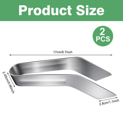 2 Pcs Seedling Transplant Tongs- 6.7 Inch Stainless Steel Gardening Plants Transplant Tongs- Seedling Remove Transplant Pliers for Reducing Root Damage
