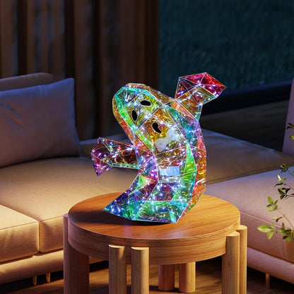 Prismatic Iridescent Spooky Ghost, Halloween Ghost Decorations,LED Iridescent Ghost Light,Halloween Light Up Ghost (Small Ghost)