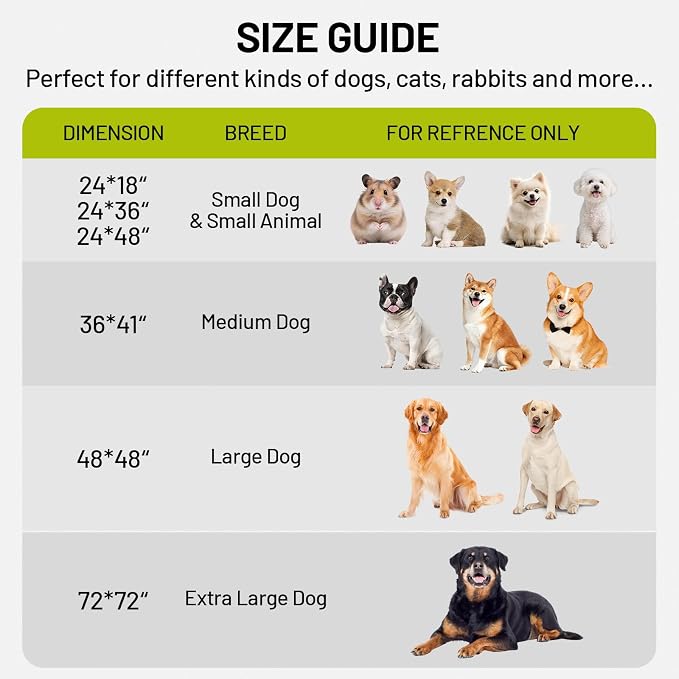 Washable Dog Pee Pads - Absorbent Reusable Puppy Training Pads, Waterproof Leak - Proof & Non - Slip for Crate Whelping Potty Training 24x48 (Pack of 2)