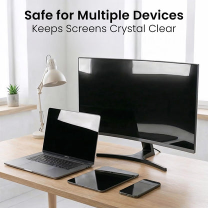 Electronic Wipes Screen Cleaner Streak-Free [2 Pack x40] Computer Screen Wipes, TV Screen Cleaner Wipes, Monitor Wipes for Smart TV, Laptop, iPhone, ipad and more - [Microfiber Cloth + 80 Wipes]