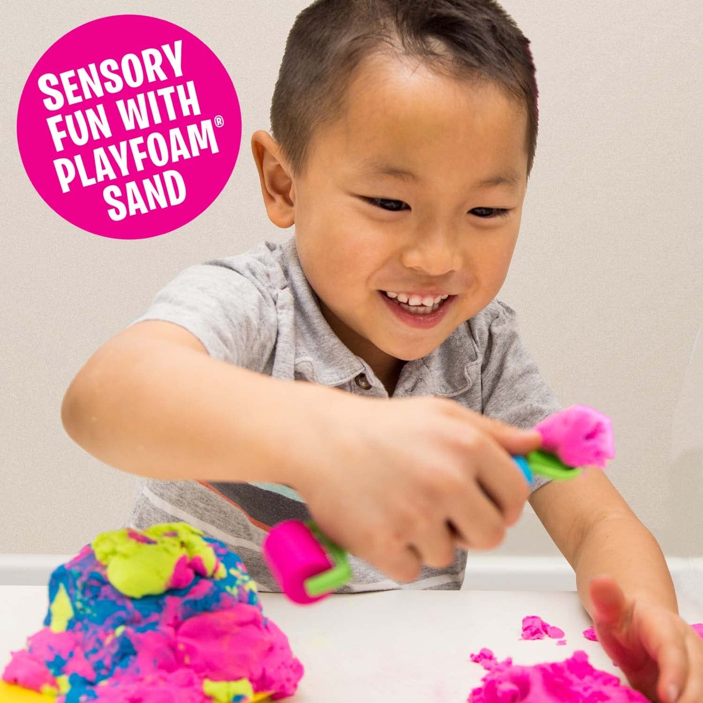 Educational Insights Playfoam Sand Sensory Set - Non-Toxic Play Sand Toys for Toddlers, Squishy Sensory Bin Filler for Home or Preschool Classroom, Moldable Crafting Compound, Kids Ages 3+
