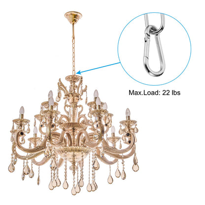 PATIKIL 6 Feet Silver Finish Lighting Hanging Chain, Metal Looping Chain for Hanging Plant Pendant Chandelier Light Fixture