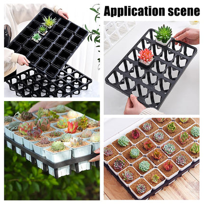WADORN 10 Pack Plastic Pot Holder Plant Stands, Small Potted Plant Stands with 24 Holes Plant Stand Indoor and Outdoor for Vegetation Flower Pot Grow Drainage for Avoiding Rot and Damage on Patio and Deck