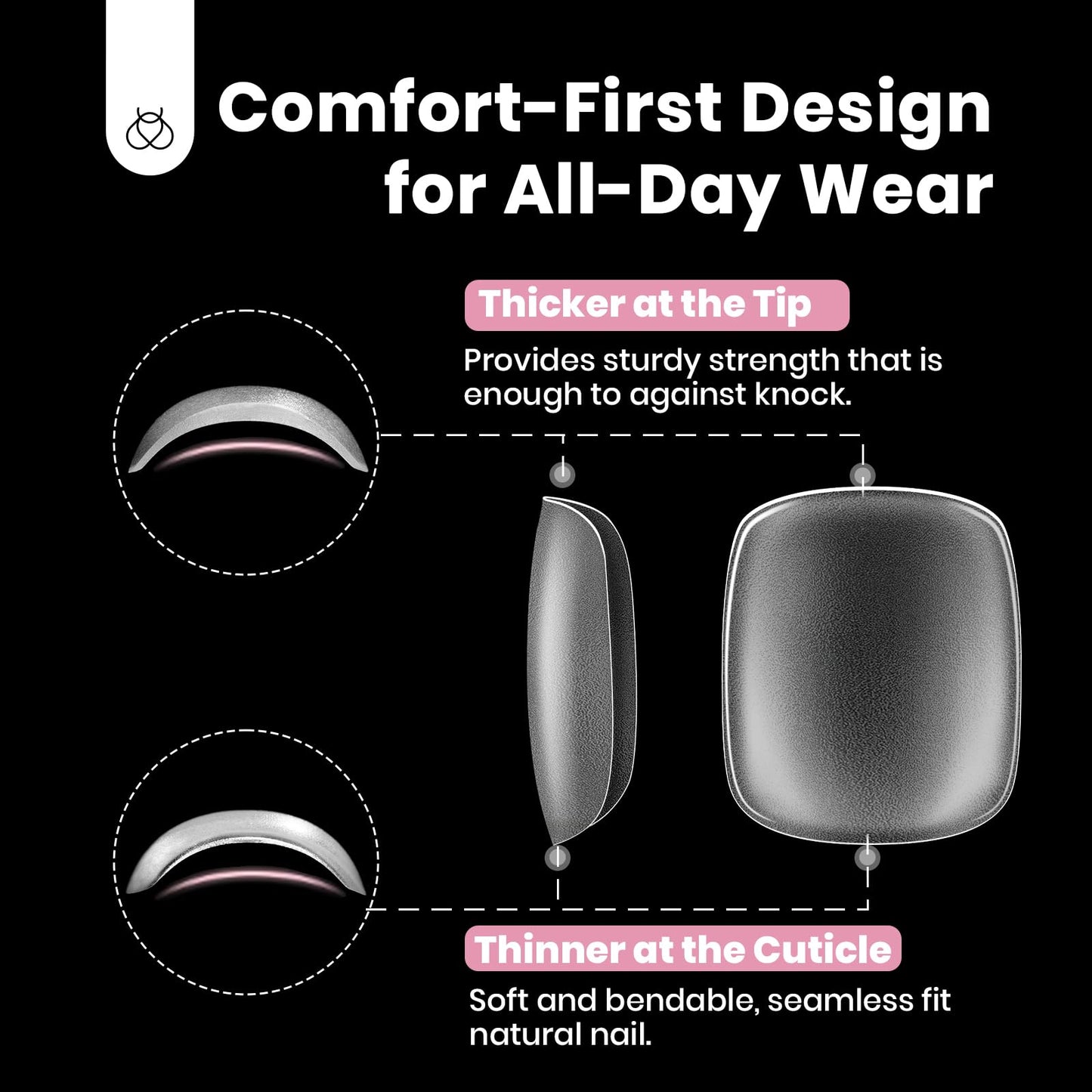 Beetles Gel Nail Kit Short Almond with Nail Dehydrator and Primer, 576Pcs Half Matte Etch-X Gel Nail Tips Solid Nail Glue Mini Nail Lamp Acrylic Nail Tips Easy DIY Nail Extension Set Gift for Women