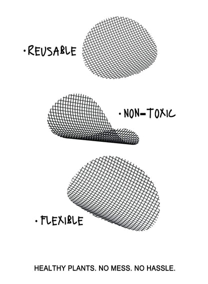 LE TAUCI Ceramic Plant Pots, 4.1+5.1+6.5 Inch Set with 50 Pack 2" Flower Pot Hole Mesh Pad Bundle, Planter with Drainage Hole and Saucer, White