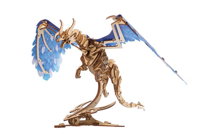 UGEARS 3D Wooden Puzzles for Adults - Windstorm Dragon 3D Puzzle - Mechanical Model Kits for Adults to Build - DIY Building Set Gifts for Fathers Day, Brain Teaser Puzzle, Hobby Kit