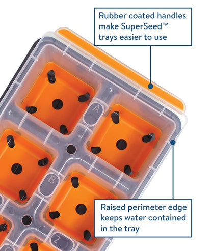 Burpee SuperSeed Windowsill Seed Starting Tray| 8 XL Cell| Reusable & Dishwasher Safe| for Vegetable, Flower & Herb Seeds| Window Garden Seed Starter Kit| Green