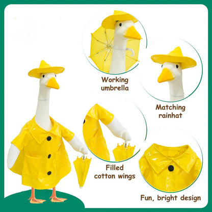 8 Set Holiday Porch Goose Outfits All Seasons Holiday Bundle St. Patrick Easter Summer Hawaiian 4th of July Halloween Christmas Birthday Raincoat Concrete Porch Goose Clothes for Patio Yard Lawn Decor
