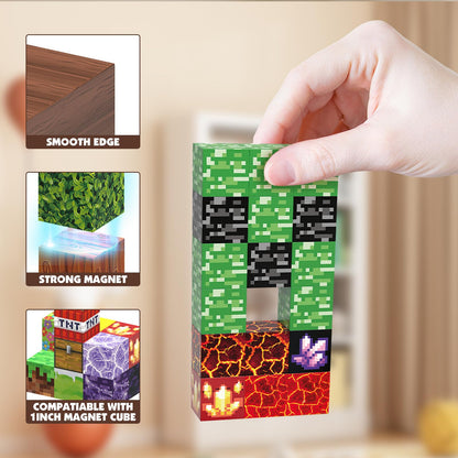 JIMI Magnetic Building Blocks Set, 100pcs Magnetic Blocks STEM Construction Toys, Montessori Sensory Stacking Toys for Boys Girls Age 3 4 5 6 7 8, Magnet Cubes Christmas Birthday Present for Kids