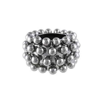 Bloomingville Stoneware Planter with Balls, Chrome Finish