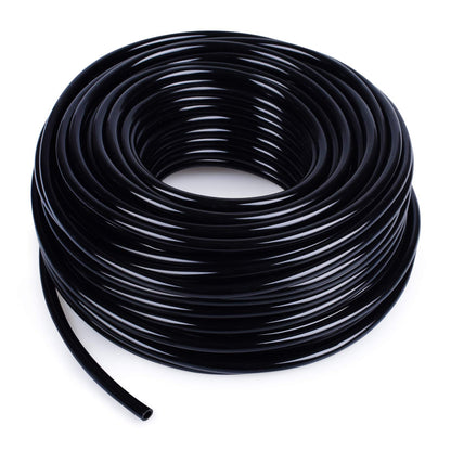 The Bundle of MIXC 20 Pack Quick Connector Drip Emitter Stream and MIXC 100FT 1/4 Inch Distribution Tubing Black