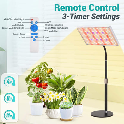 DragonLight Upgrade Desk LED Grow Lights, Full Spectrum Dimmable Grow Light with Remote Control for Greenhouse and Indoor Plant Veg and Flower Growing [Tabletop]