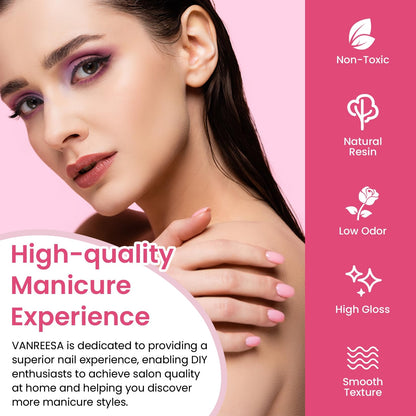 VANREESA 42 Pcs Gel Nail Polish Kit with U V Light 24 Popular Colors Gel Polish Nail Kit Green Blue Purple Pink Orange Complete Nail Kit with Manicure Tools Gifts for Women Girls
