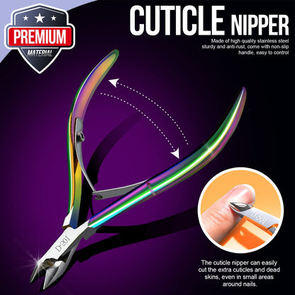 FANDAMEI Ingrown Toenail Removal Kit, Pedicure Tools, Nail Care Kit, Cuticle Trimmer, Nail Cuticle Nippers, Cuticle Kit Stainless Steel, Cuticle Clippers, Cuticle Pushers, Manicure Kit, Pedicure Kit