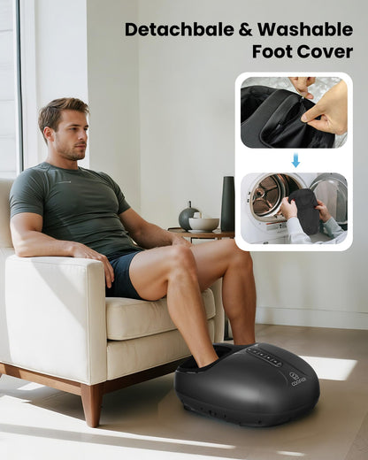 COMFIER Large Shiatsu Foot Massager with Heat,Size Up to 15",FSA Eligible Items & HSA Store,Electric Feet Massager for Plantar Fasciitis,Neuropathy,Foot Warmer,Father‘s Day Gift for Dad