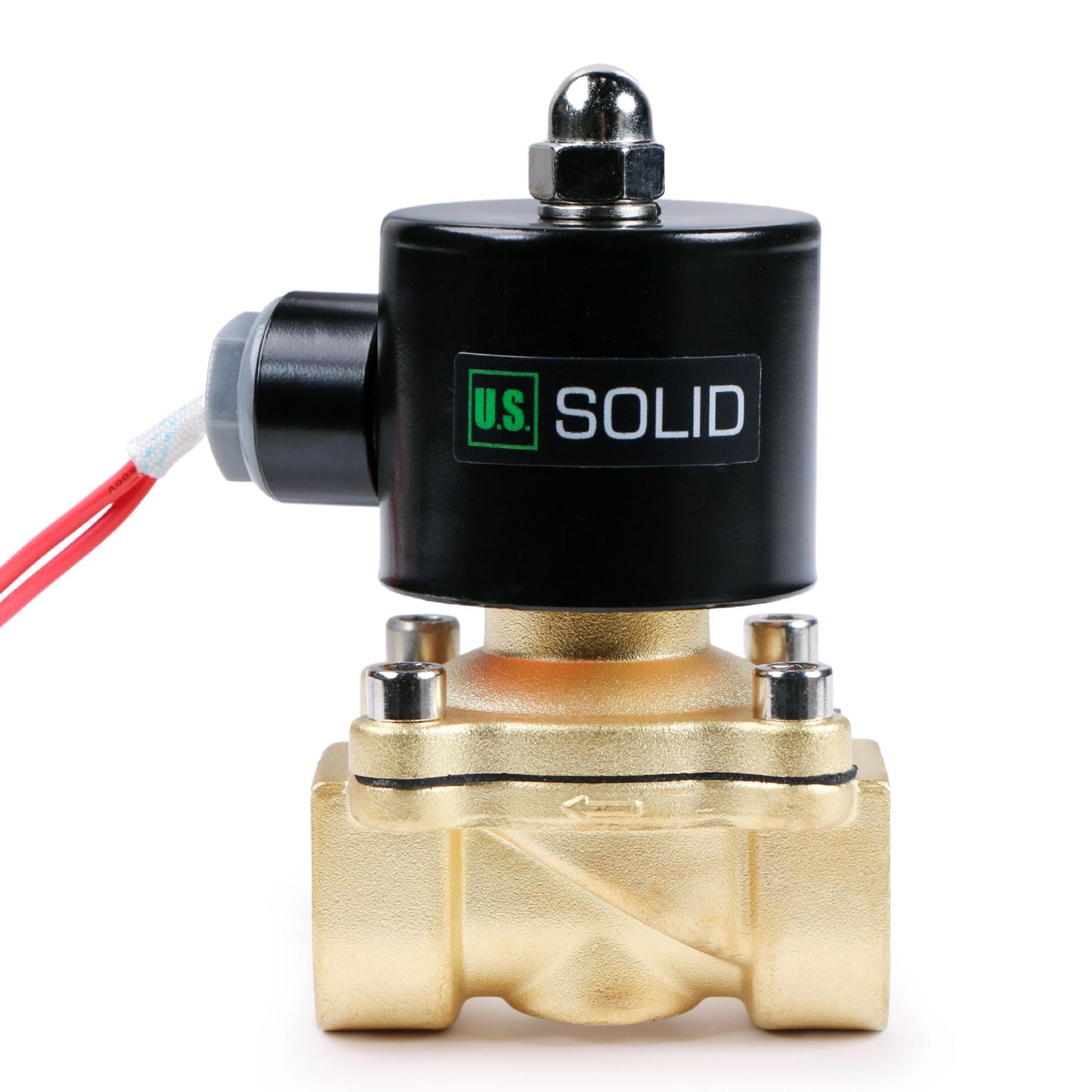 U.S. Solid Smart Solenoid Valve - 3/4 Inch Wi-Fi APP-Controlled Brass Solenoid Valve, 110V AC