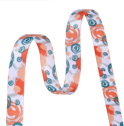 MarukoPet Dog Collar, Adjustable for Small Medium Large Dogs Puppy, Cute Design with Bohemia Floral Tribal Geometric Patterns Boys Girls Dog Collar(Orange Watercolor-XS)