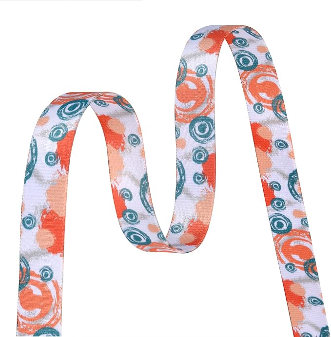 MarukoPet Dog Collar, Adjustable for Small Medium Large Dogs Puppy, Cute Design with Bohemia Floral Tribal Geometric Patterns Boys Girls Dog Collar(Orange Watercolor-L)