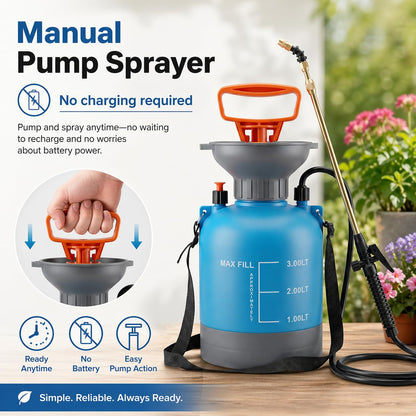 3L Blue Hanging Plant Waterer with Telescopic Wand, Long-Reach Watering Can Sprayer for Hard-to-Reach High Baskets & Wall Planters, Indoor/Outdoor Garden Tool