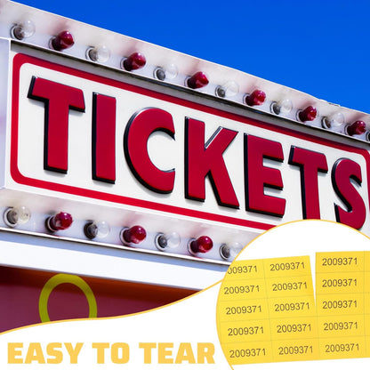 Kosiz 2000 Sheets Raffle Ticket 25 Bid Chinese Auction Tickets Tricky Tray Basket Raffle Sheets for Back to School Class Rewards Carnival Door Prizes Events(Dark Yellow, Red, Lake Blue, Dark Green)