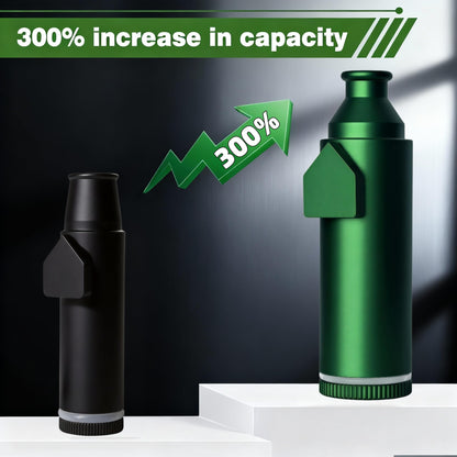 OakMsOik No-Leak Powder Dispenser, 300% Larger SnuffBullet Alternative with Anti-Oxidation Coating & Silicone Seal, 3-Pack Metal Spice Shaker for Travel