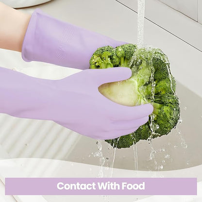 Jsocoah Cleaning Gloves for Dishwashing, 4/5 Pairs Reusable Kitchen Gloves for Wash, Household Cleaning Glove for Dishes Pet