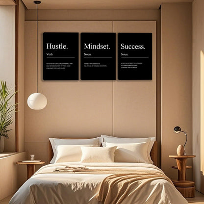 3 Panel Print Canvas Wall Art Motivational Office Wall Decor Painting Inspirational Posters Modern Inspiring Artwork for Home Living Room Bedroom Wall Decor Office Wall Art Ready to Hang - 36"Wx 16"H