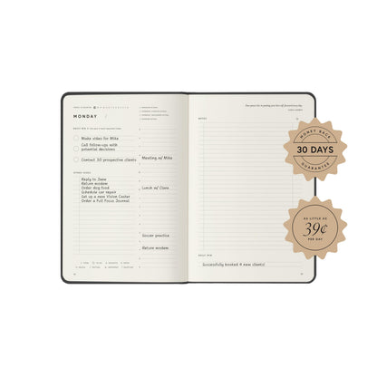 Full Focus Latte Linen Planner by Michael Hyatt - The #1 Daily Planner to Set Annual Goals, Increase Focus, Eliminate Overwhelm, and Achieve Your Biggest Goals - Hardcover