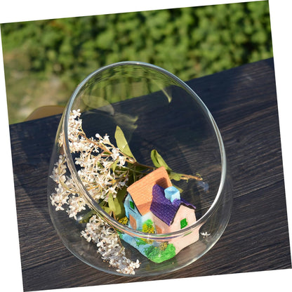 Cabilock 3pcs Glass Terrarium Container for Succulent Plants Stylish Desktop Decor Landscape Bottle for Home and Office Centerpiece