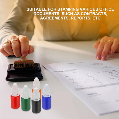 PATIKIL 0.33oz Refill Ink for Stamps and Ink Pads, 12Pcs 10ml Stamp Pad Ink Refill for Office Stamp Self Inking Stamp Date Stamp Scrapbooking, White