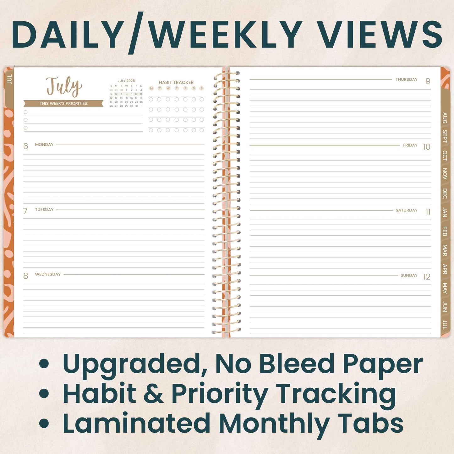 bloom daily planners 2026-2027 (8.5" x 11") Academic Year Day Planner (July 2026 - July 2027) - 13 Months Weekly & Monthly Agenda Organizer with Stickers & Tabs - Moments of Grace