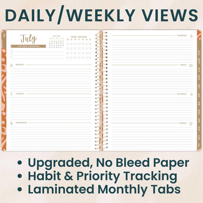 bloom daily planners 2026-2027 (8.5" x 11") Academic Year Day Planner (July 2026 - July 2027) - 13 Months Weekly & Monthly Agenda Organizer with Stickers & Tabs - Moments of Grace