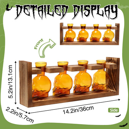 CYZglass Plant Propagation Stations Halloween Skull Plant Terrarium Kit Glass Vases Gift for Father Air Planter Home Office Decor