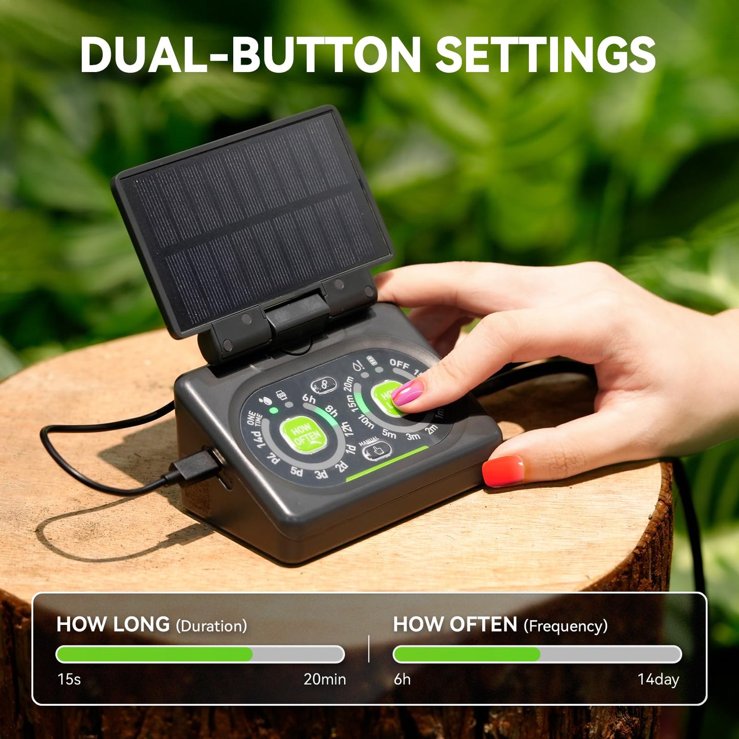 RAINPOINT Programmable Drip Irrigation System for Indoor Houseplant,Compact Dual-Powered Vacation Automatic Plant Waterer Self Watering Device While Away Low Water Auto Shut-Off (Water 10-15 Plants)