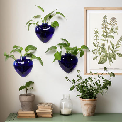 CYZglass Wall Hanging Planter Propagation Station for Indoor Plants Glass Vase Air Plant Holder Gift for Women Girlfriend Plant Lover