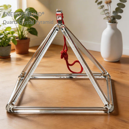 Sound Healing Quartz Clear Crystal Singing Pyramid 4 inch -Healing Musical Instrument