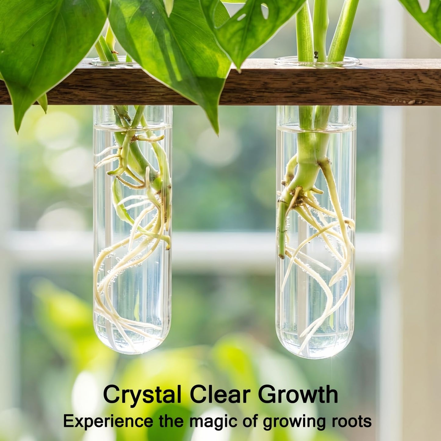 Unijoy Glass Hanging Plant Propagation Station - 3-Tier Wall Planter with Hydroponic Tube Vases - Stylish Indoor Terrarium for Tiny Home Office Decor & Ideal Gift for Plant Lovers