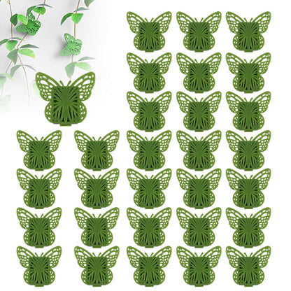 Plant Climbing Wall Fixture Clips, 2026 New Butterfly Leaf Shape Wall Plant Support Hook, Invisible Plant Support Clips Vine Traction Holders for Climbing Plants Indoor Outdoor (200 PCS, Butterfly)