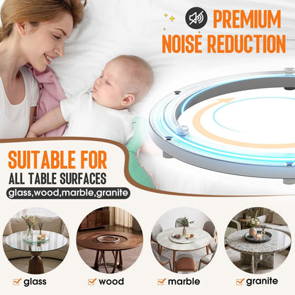 Heavy Duty Lazy Susan Turntable Bearing 8 Inch, 500lbs Capacity Rotating Swivel Plate for Round Table, Heavy Duty Swivel Base for Dining Room Kitchen