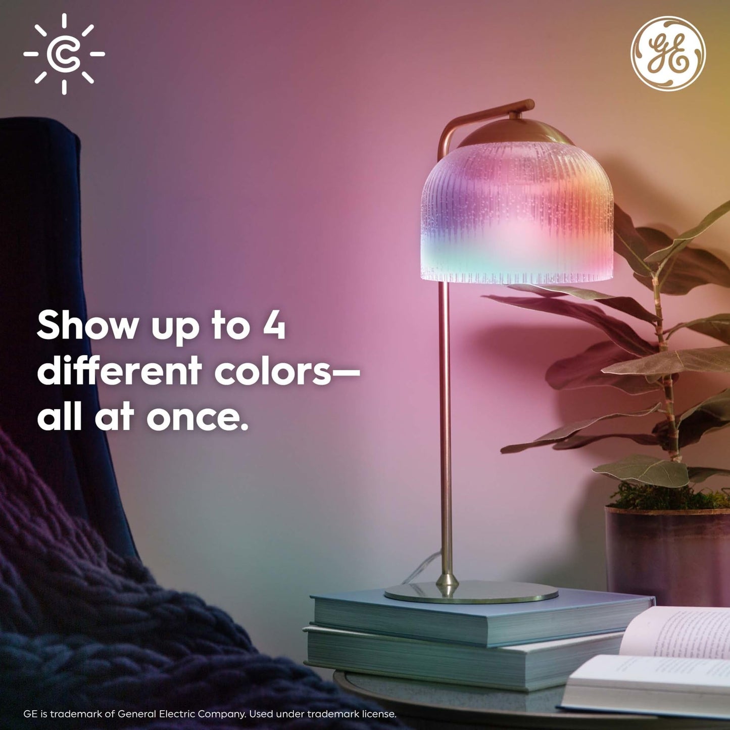GE Cync Dynamic Effects A19 LED Smart Light Bulbs, Bluetooth and WiFi Color Changing Lights with Music Sync, Compatible with Alexa and Google Home (2 Pack)
