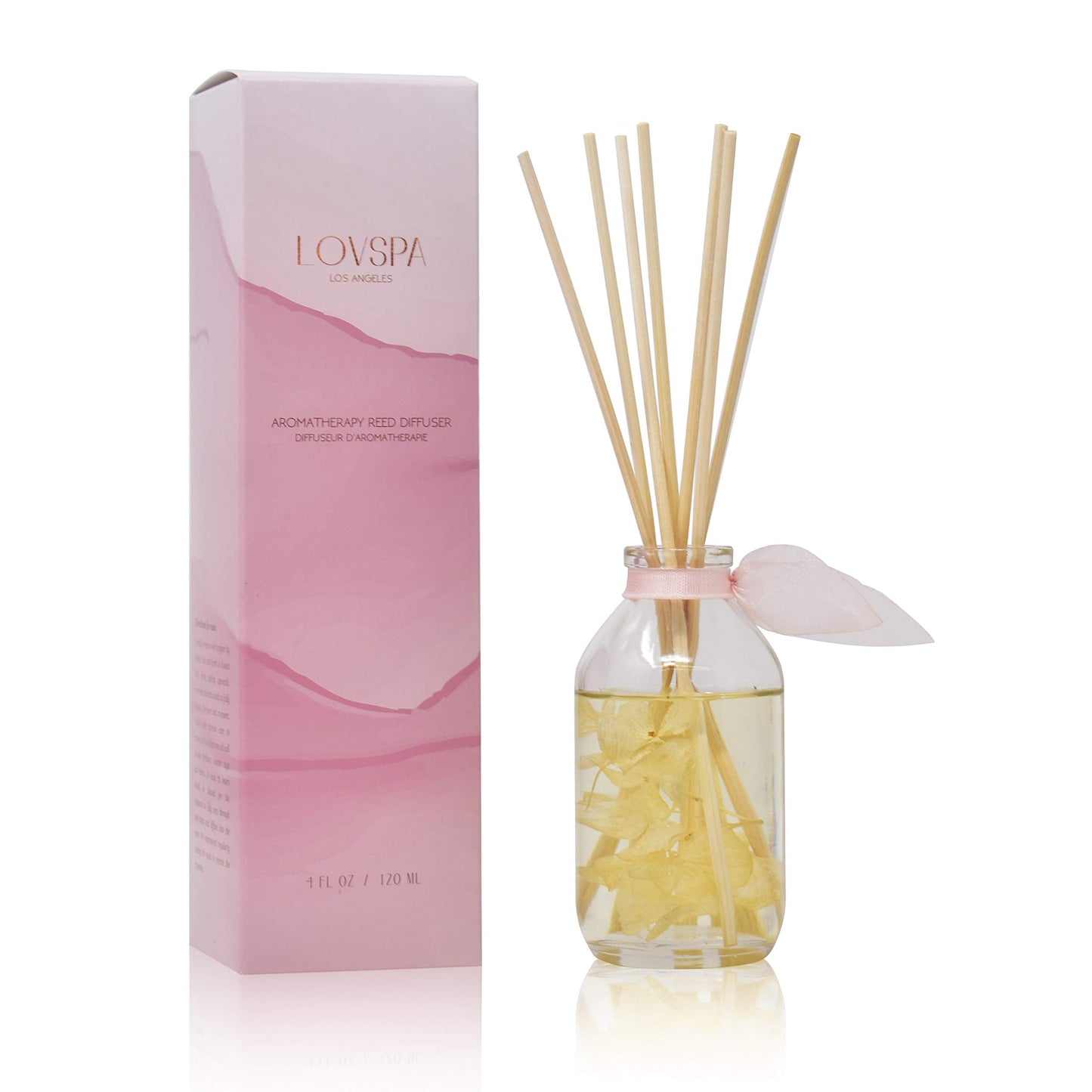 LOVSPA Reed Diffuser Set, Smoked Vanilla Scented Oil Diffuser with Sticks, Home Fragrance Accessories for Bathroom Shelf Decor, Aroma Diffusers for Home or Office Fall Decor, USA Made