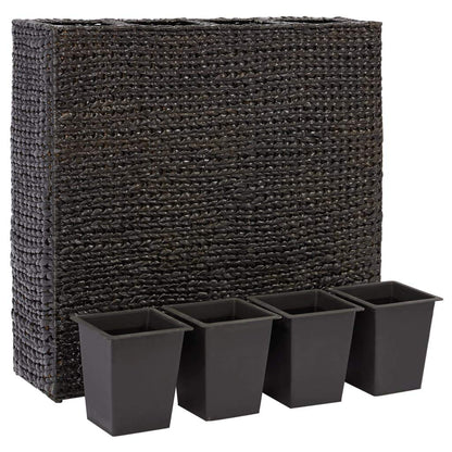 FAMIROSA Garden Raised Bed with 4 Pots Water Hyacinth Black