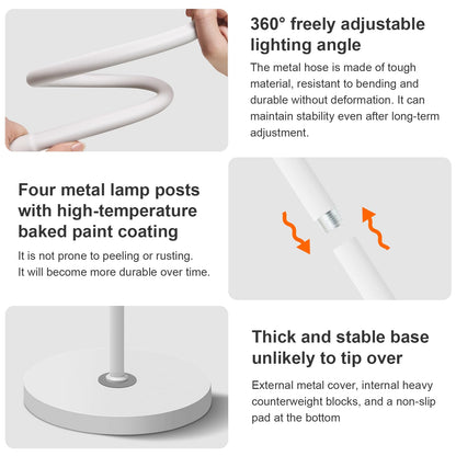 Bright LED Eye-Protecting Reading Floor Lamps with Touch and Remote Dimming 3000-6000k for Eyelash Manicure Craft Drawing Makeup Living Room Bedroom Office, Adjustable Gooseneck Modern Standing Light